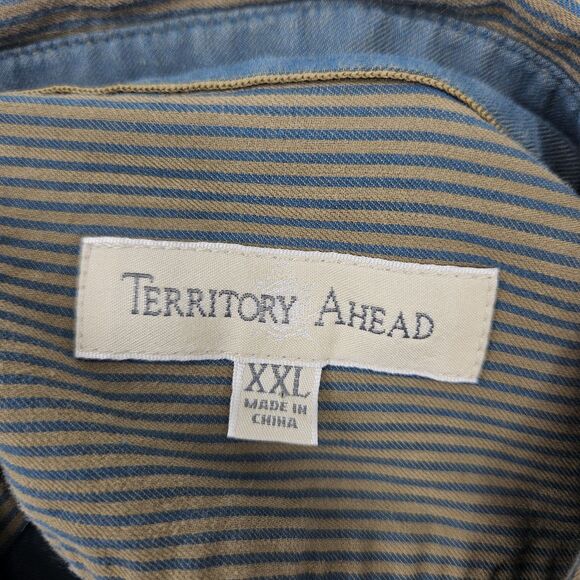 Territory Ahead Shirt Mens XXL Long Sleeve Button Down Casual Striped Preppy - Picture 9 of 10